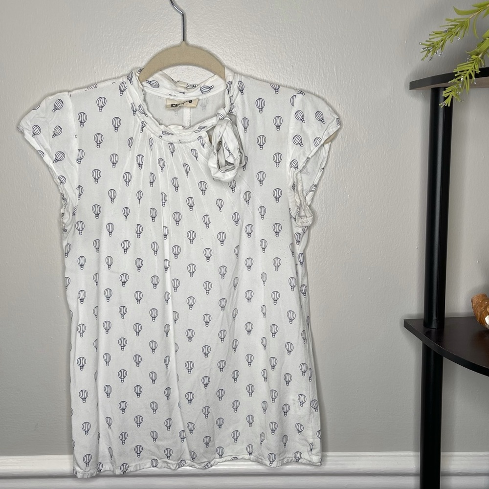 modcloth circus printed blouse